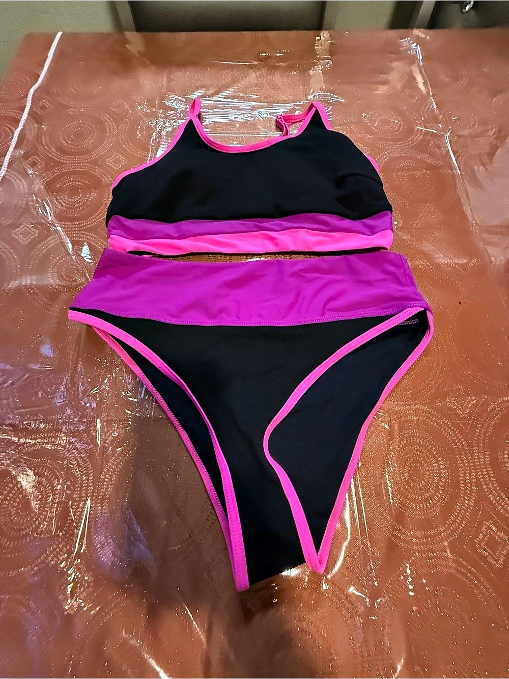 Pink & Black Bikini Like New
